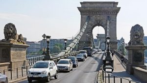 cars on a bridge