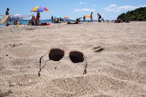 Sunglasses on the beach