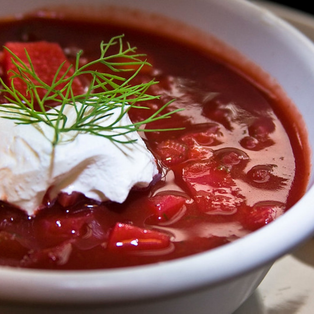 A bowl of borscht