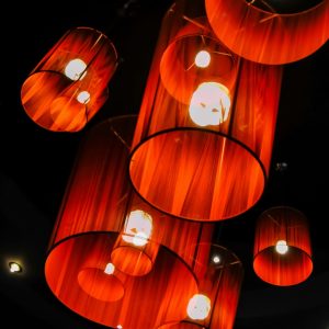 Red lamps