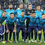 Football team in blue