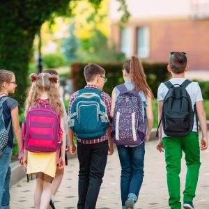 Children walking to school