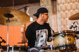 Man playing the drums