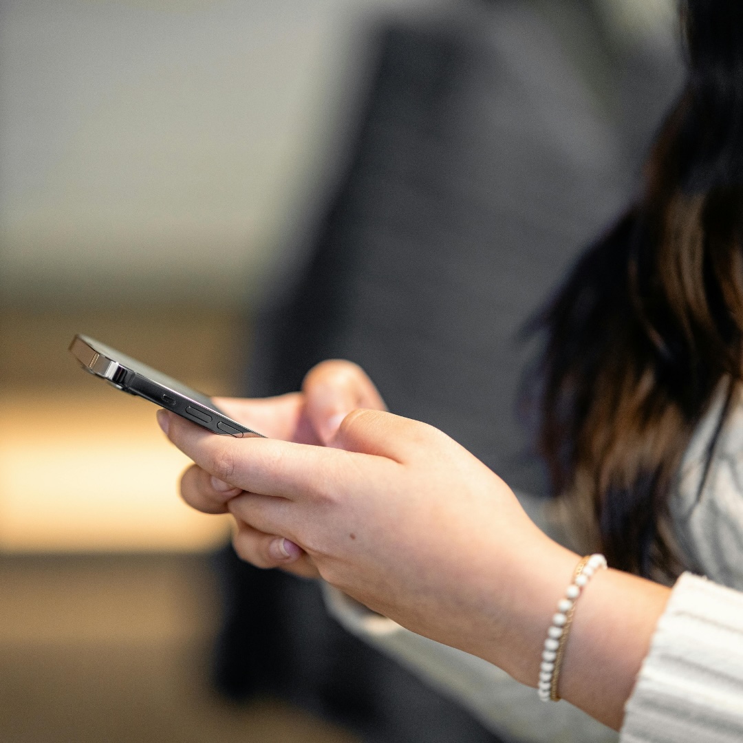 Phone in woman's hands