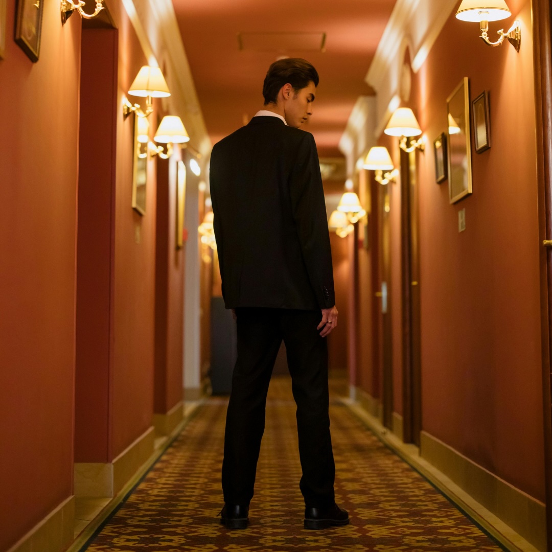 Man in hallway