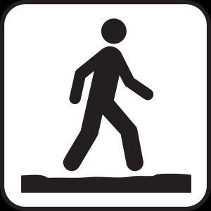 Sign to walk