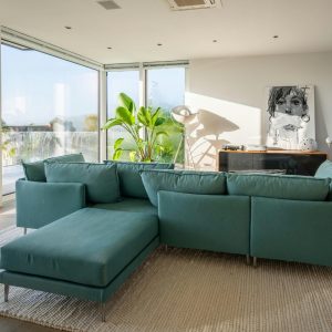 green couch