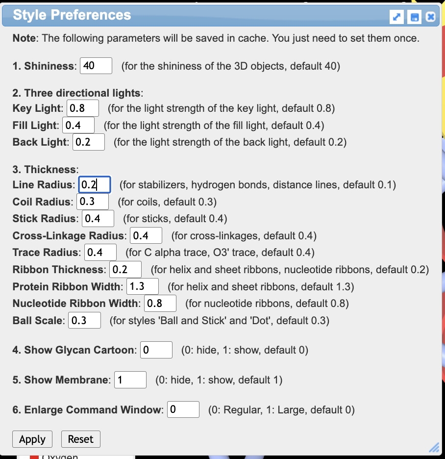 Screenshot of the Style Preferences window.
