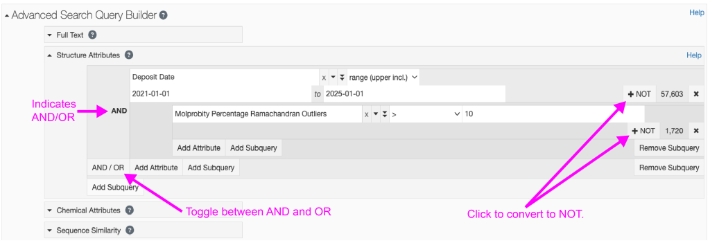 Figure showing the use of Boolean operators for advanced searches.